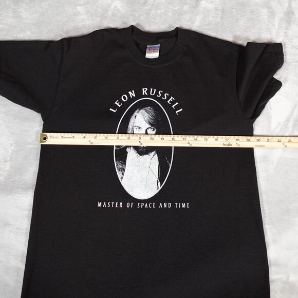 Vintage Leon Russell Master Of Space And Time T Shirt Mens M Black Y2K 2000s - Picture 5 of 6